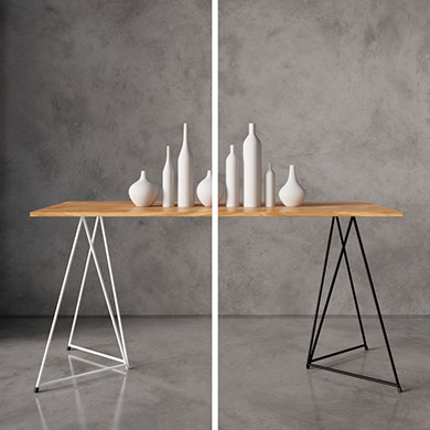 Caballetes de hierro para mesa Nómade