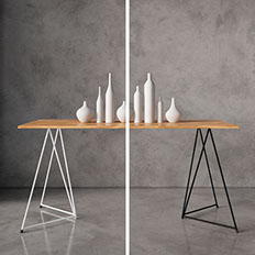 Caballetes de hierro para mesa Nómade