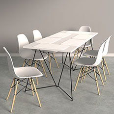 Caballetes de hierro para mesa Nómade