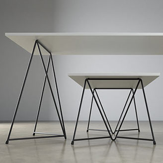 Caballetes de hierro para mesa Nómade