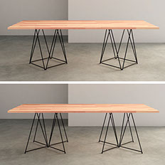 Caballetes de hierro para mesa Nómade