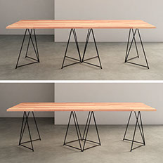 Caballetes de hierro para mesa Nómade